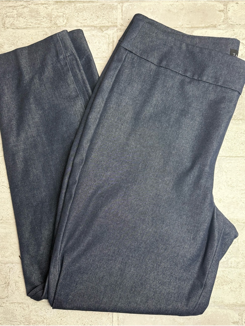 Talbots Chatham Ankle Pants Dark Chambray Blue Side Zip NEW NWOT Size 8 😍
